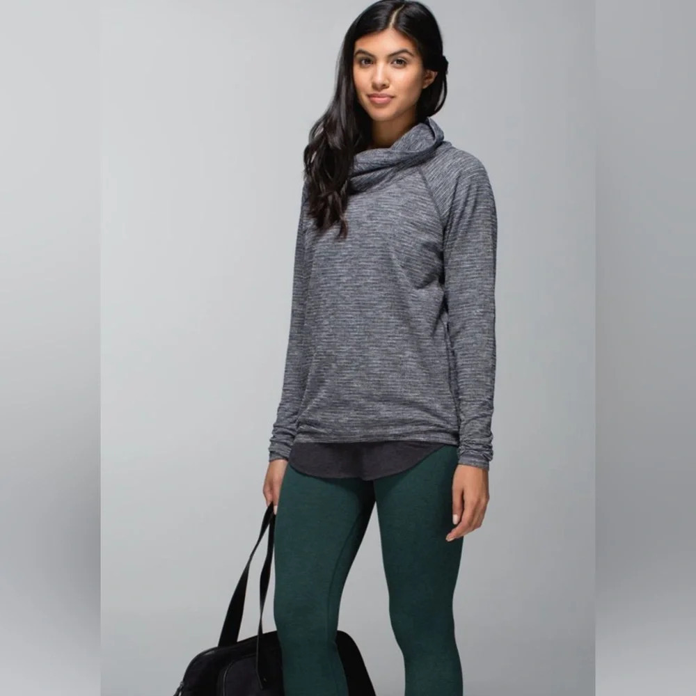 Lululemon Healthy Heart Pullover-Coco Pique Black Sz 6 - Picture 5 of 8